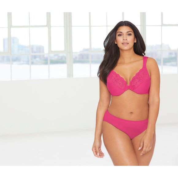 H Cup Bras 42H 44H 46H 48H Hot! Pink Underwire Wonderwire Front-Close Front-Hook - Picture 7 of 17